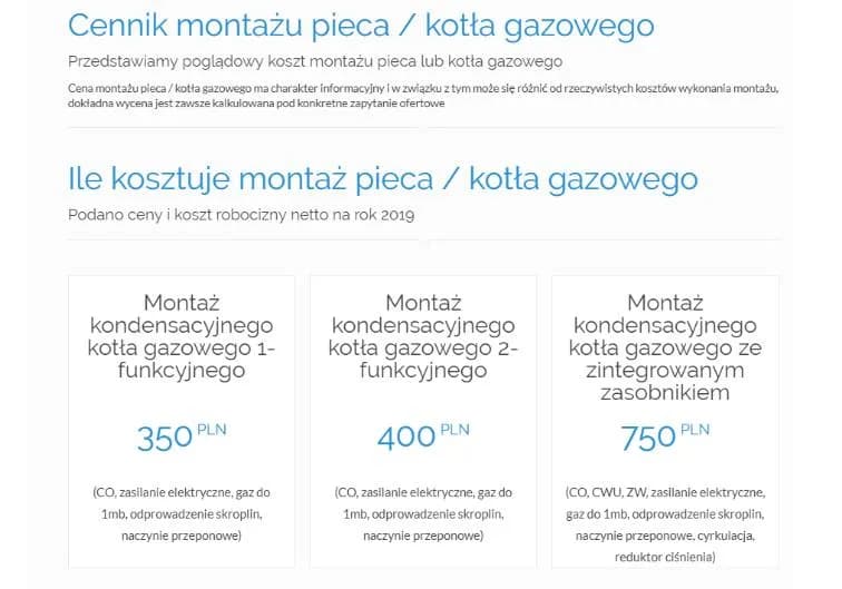 Ile kosztuje montaż kotła gazowego? Sprawdź aktualne ceny